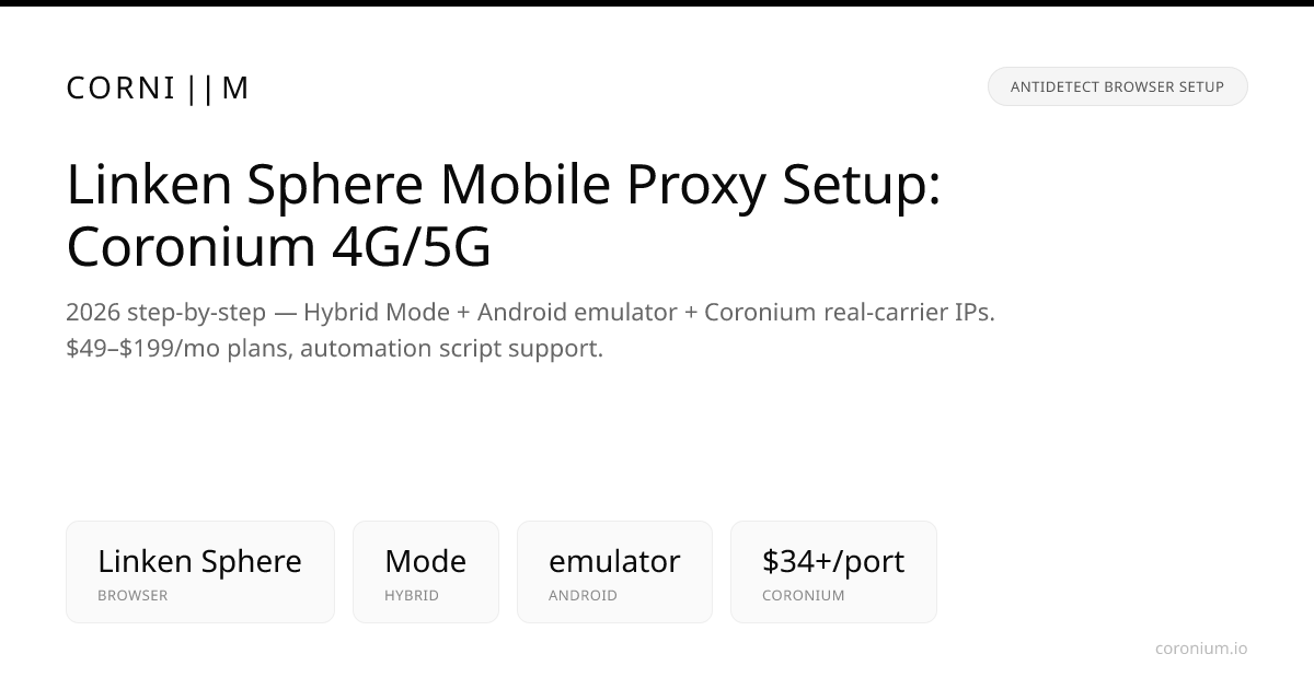 Linken Sphere Mobile Proxy Setup: ProxyStyler 4G/5G Integration Guide