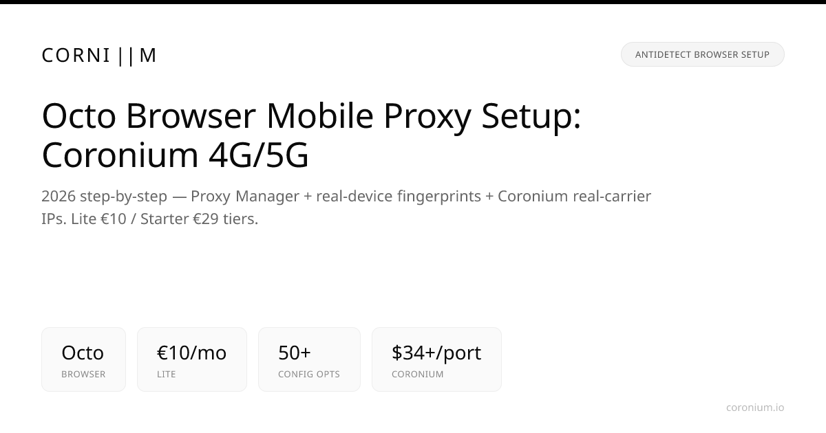 Octo Browser Mobile Proxy Setup: ProxyStyler 4G/5G Integration Guide