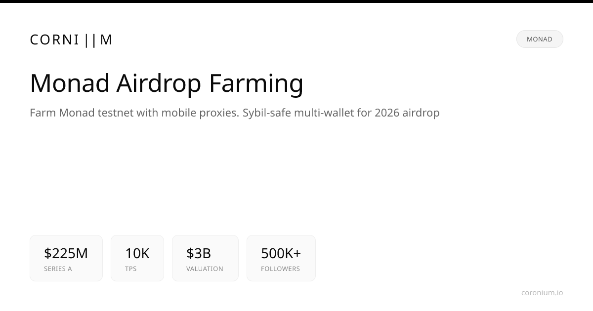 Monad Airdrop Farming Proxy Guide 2026