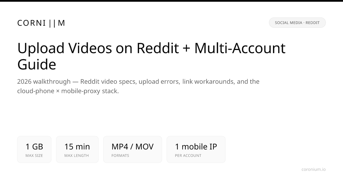 How to Upload Videos on Reddit + Manage Multiple Reddit Accounts